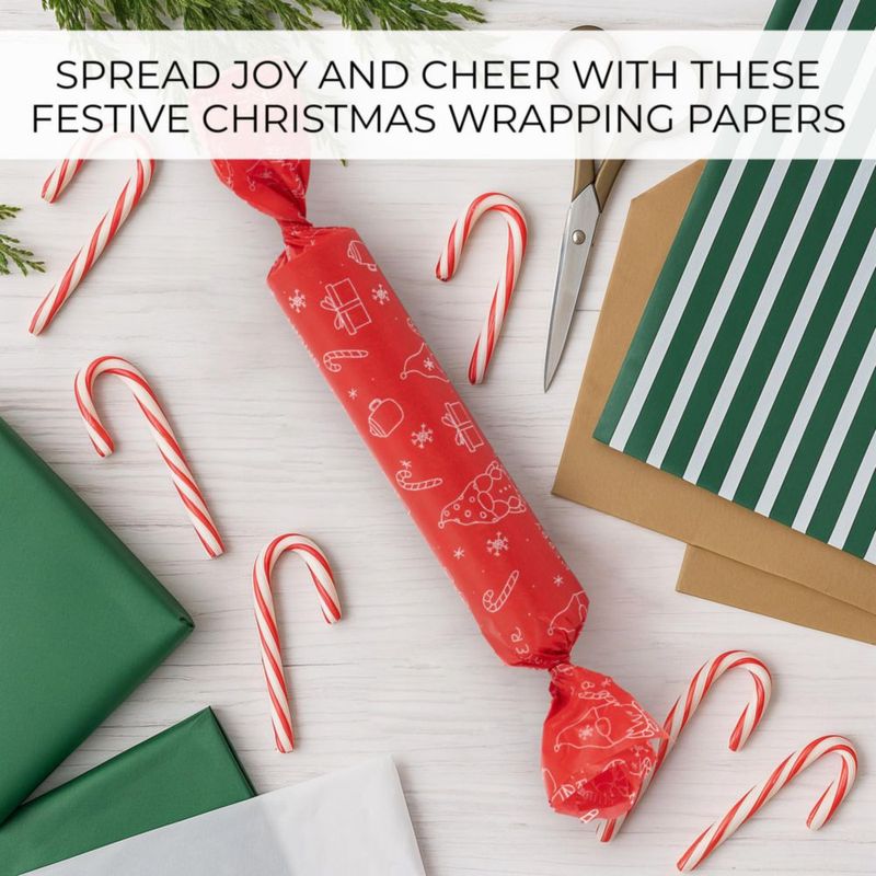 Papel de seda ZICOTO 120 hojas 48 × 33 cm para regalo de Navidad