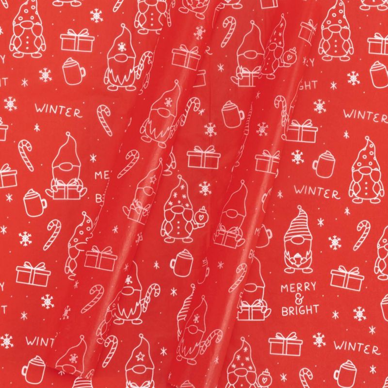 Papel de seda ZICOTO 120 hojas 48 × 33 cm para regalo de Navidad