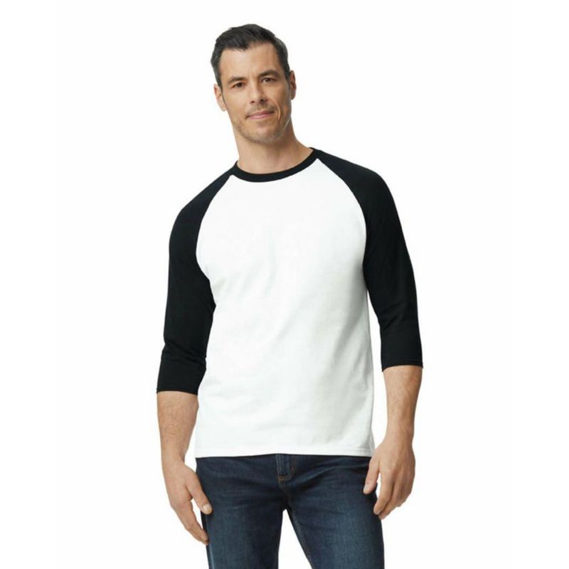 Camiseta Gildan G5700 Pack de 2 unidades Blanca/Negra Talla Media