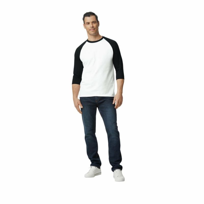 Camiseta Gildan G5700 Pack de 2 unidades Blanca/Negra Talla Media