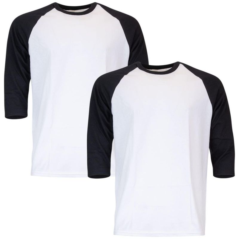 Camiseta Gildan G5700 Pack de 2 unidades Blanca/Negra Talla Media