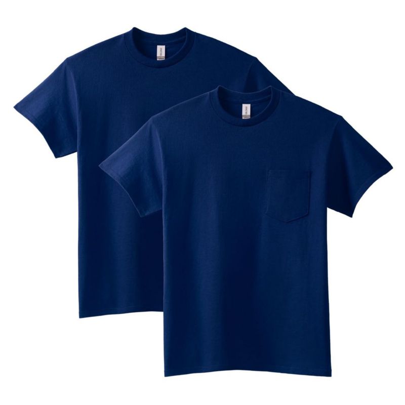 Camiseta Gildan G2300 Pack de 2 Azul Marino Mediana