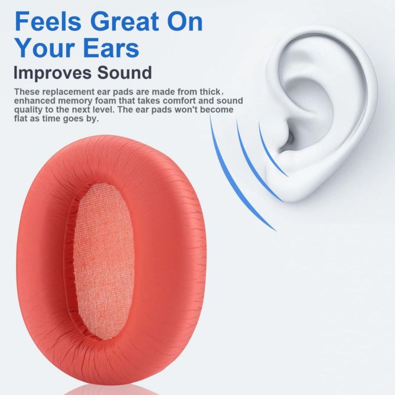 Almohadillas de repuesto para W820NB compatibles con audífonos Edifier W820NB cojines más suaves de cuero sintético proteico espuma viscoelástica