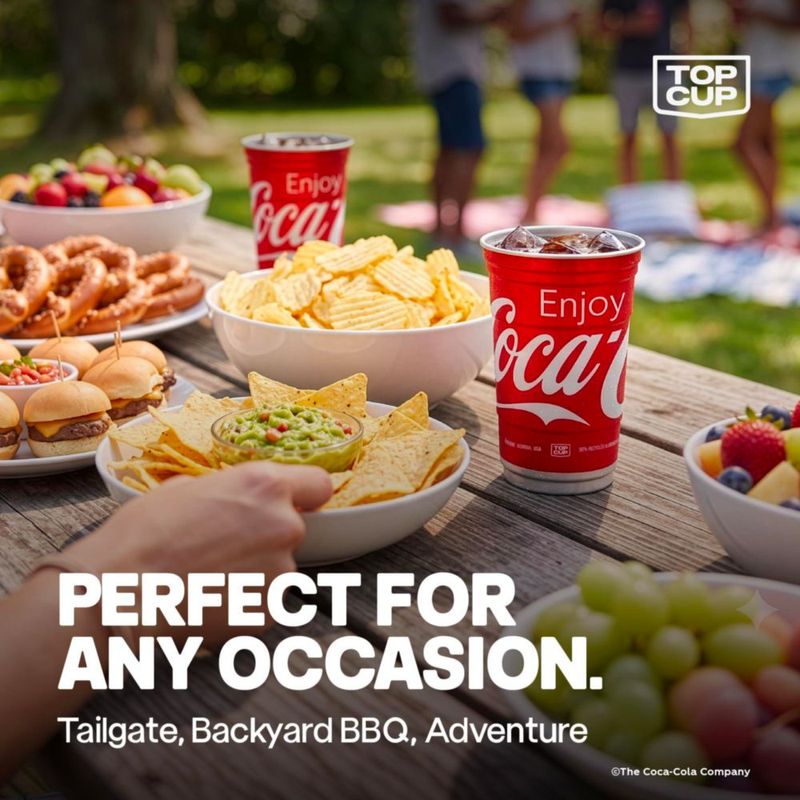 Vaso Top Cup de Aluminio 568 ml Coca‑Cola (Pack de 20)