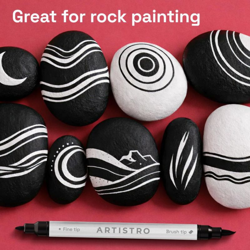 Marcadores de pintura ARTISTRO 24 negro de doble punta
