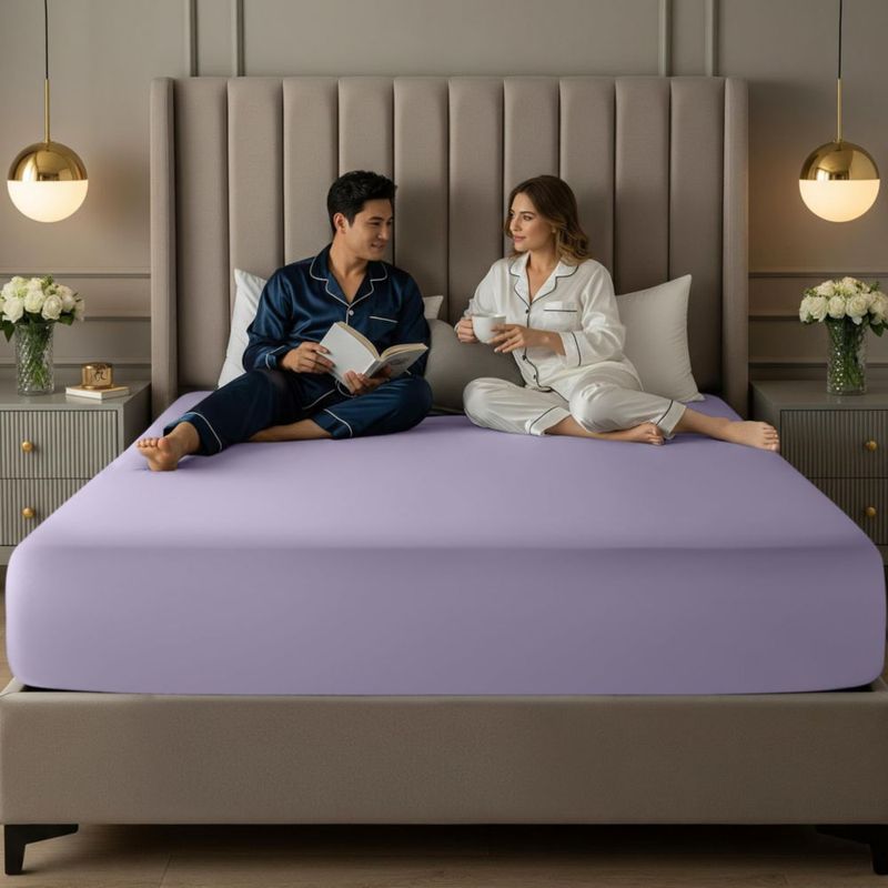 Sábana Ajustable Utopia Bedding King 41‑53 cm Lavanda