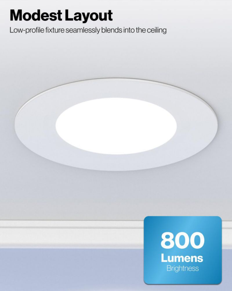 Luz LED empotrada Sunco Lighting 10 cm 5 temperaturas de color (paquete de 20)
