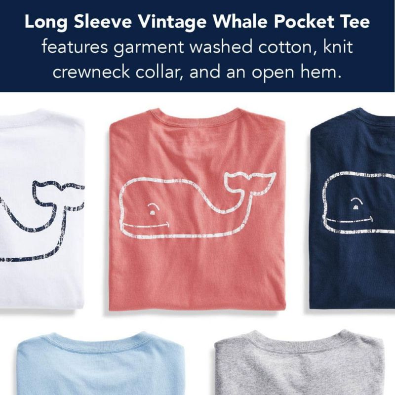 Camiseta de manga larga para niño Vineyard Vines talla X-Large color blanco