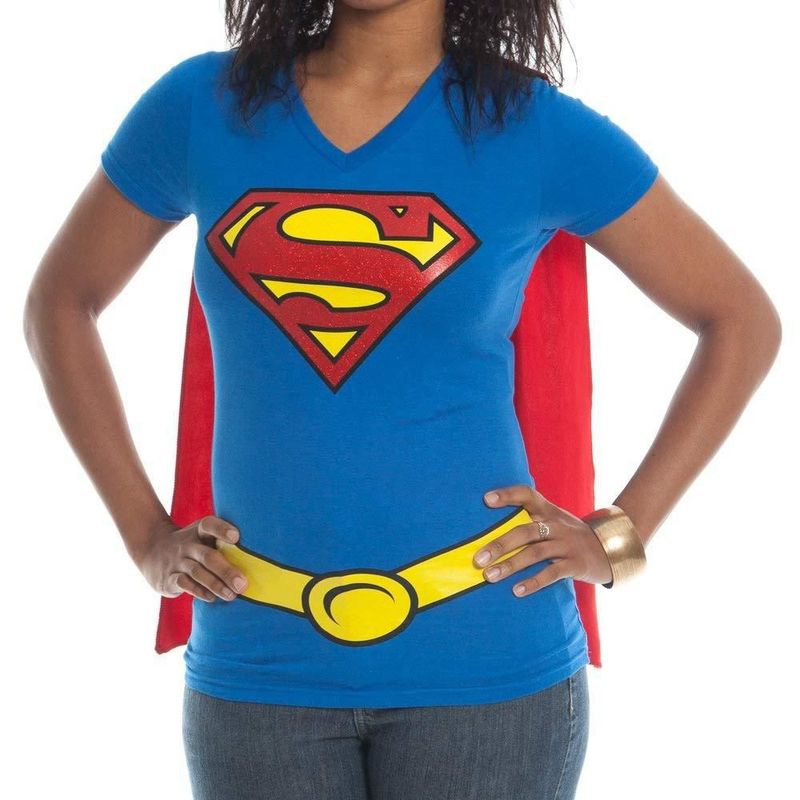 Camiseta Bioworld Supergirl Logo Junior Azul (M)
