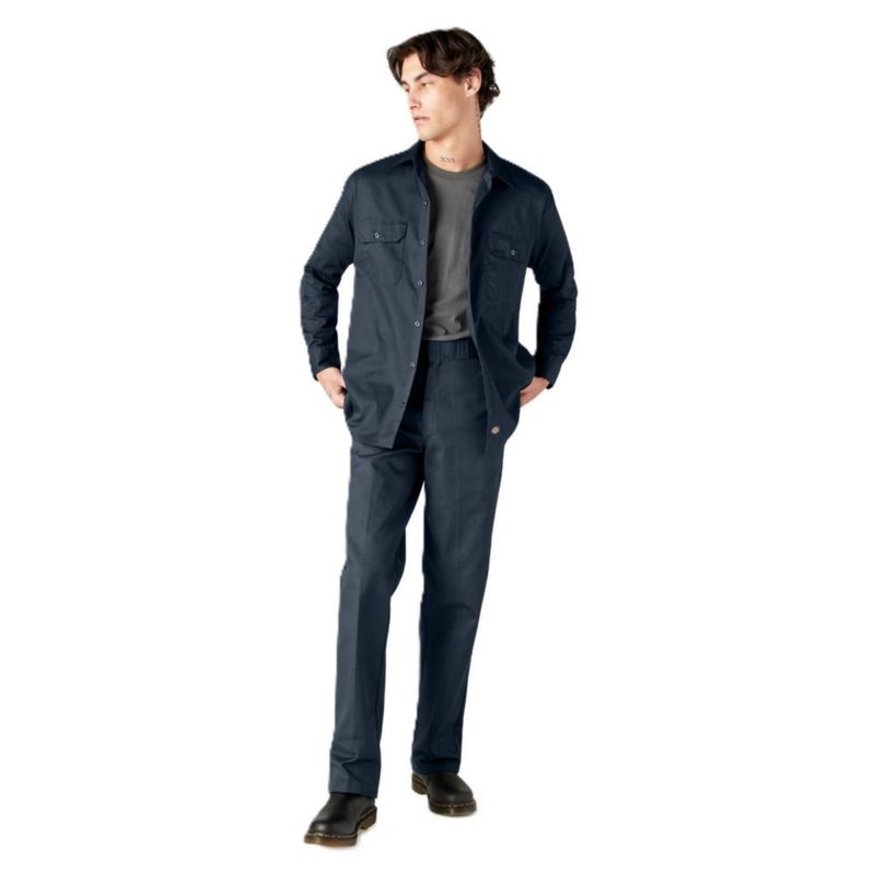 CAMISA Dickies de manga larga en azul marino oscuro - Talla L