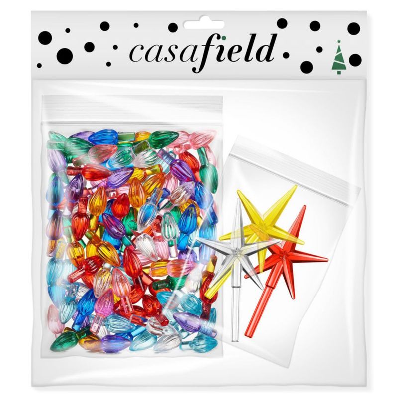 Cima de árbol Casafield 108 bombillas multicolores + estrellas