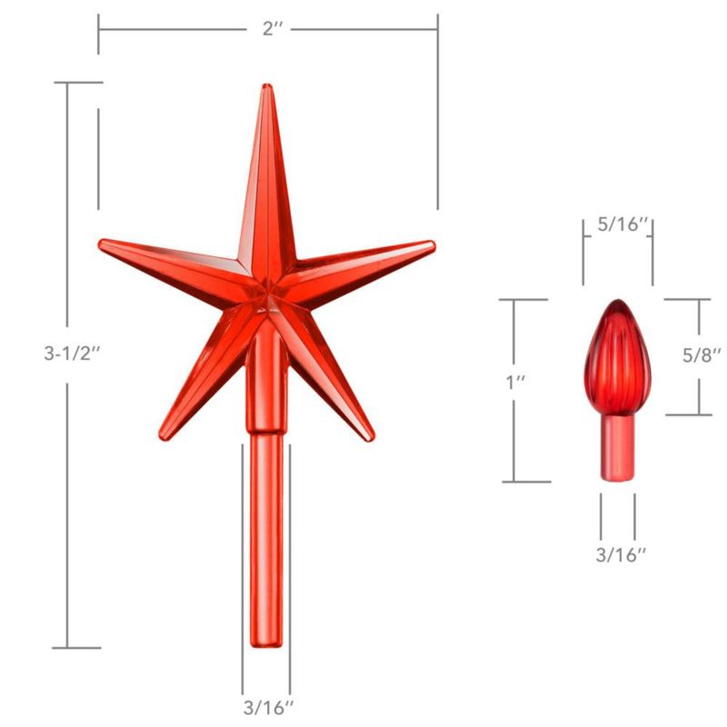 Cima de árbol Casafield 108 bombillas multicolores + estrellas