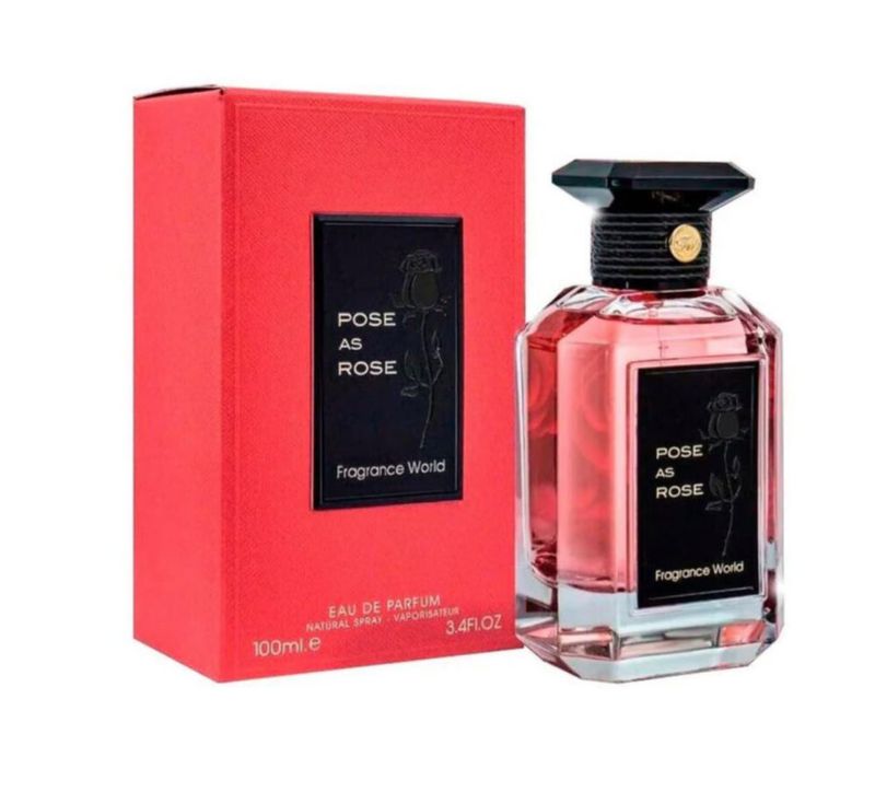 Perfume Fragrance World Pose As Rose Eau de Parfum para mujer 100 ml