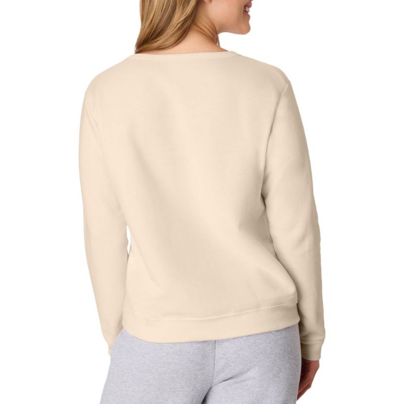 Sudadera Hanes EcoSmart de Cuello Redondo con Detalle en V y Forro Polar