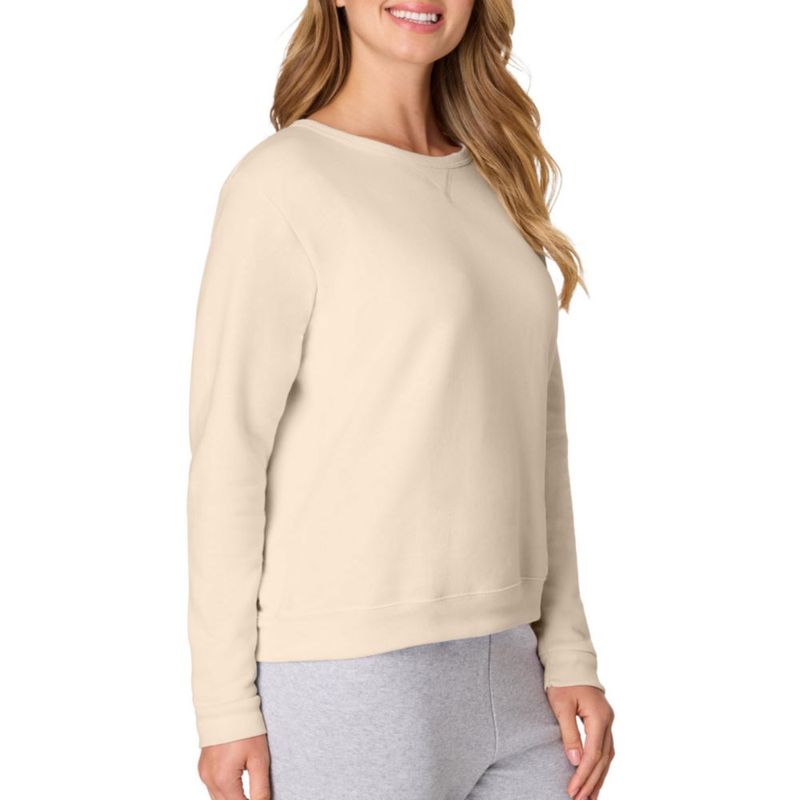 Sudadera Hanes EcoSmart de Cuello Redondo con Detalle en V y Forro Polar