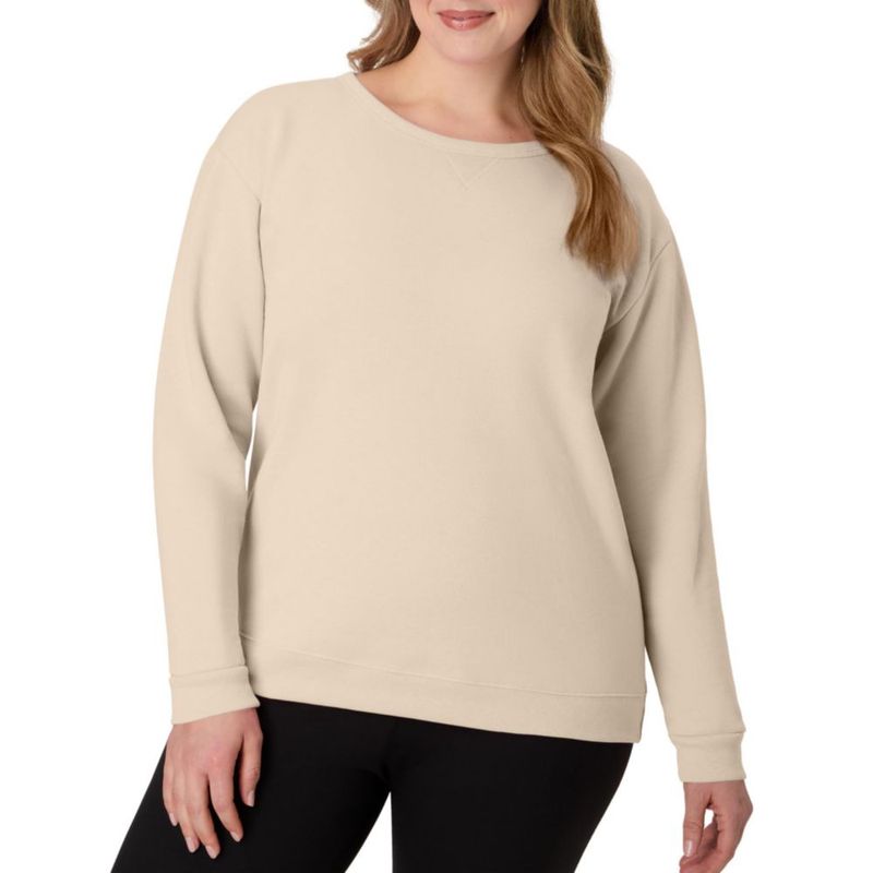 Sudadera Hanes EcoSmart de Cuello Redondo con Detalle en V y Forro Polar