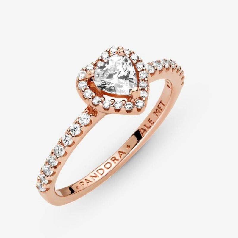 ANILLO PANDORA Corazón Elevado Brillante 5