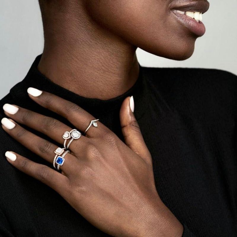 ANILLO PANDORA Corazón Elevado Brillante 5