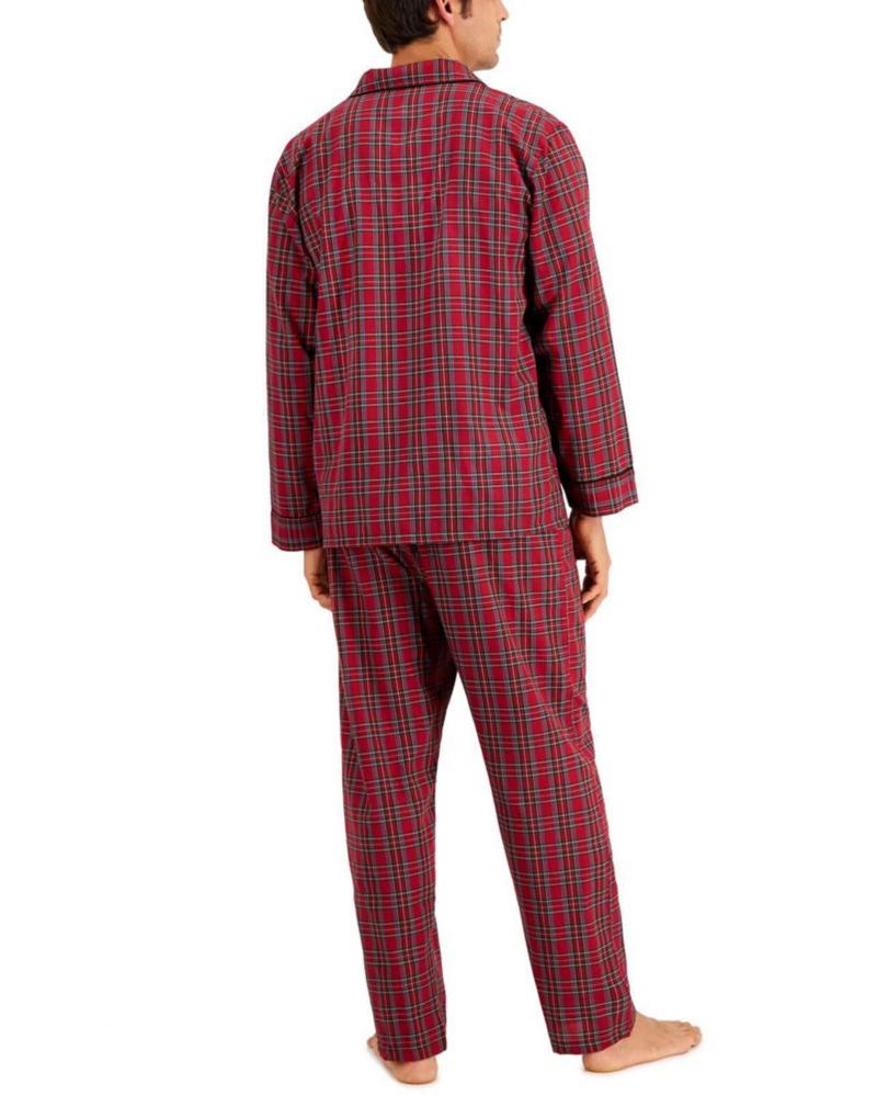 Pijama Hanes talla S rojo a cuadros (tejido)