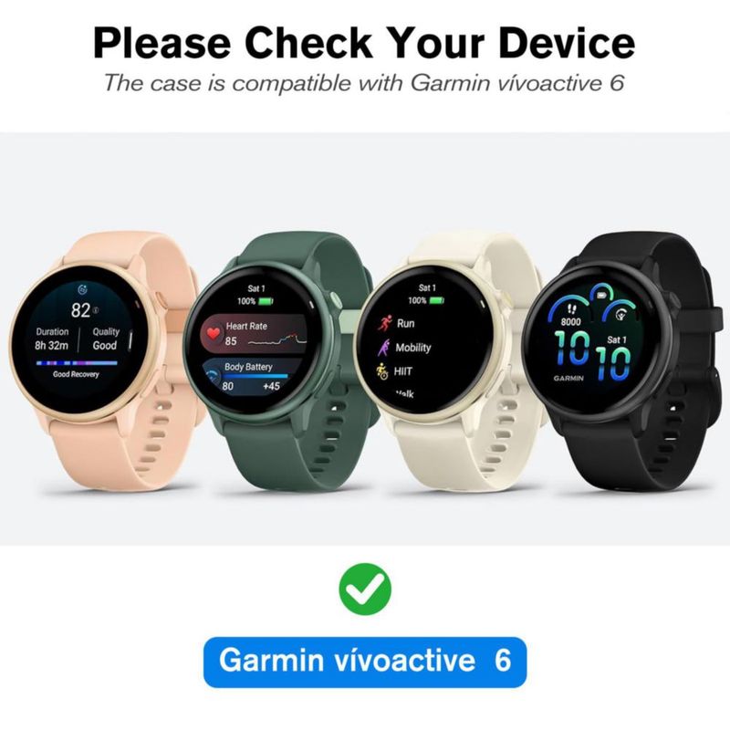 Protector de pantalla FINTIE para Garmin Vivoactive 6 – Pack de 3