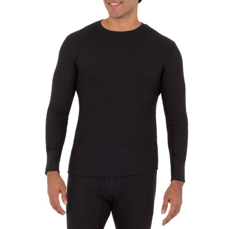 Camiseta térmica Fruit of the Loom pack de 2 (negro/azul marino) XL