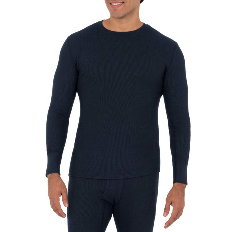 Camiseta térmica Fruit of the Loom pack de 2 (negro/azul marino) XL