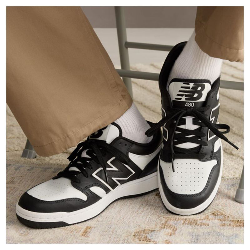 Zapatilla New Balance BB480 V1 Unisex blanco/negro 27 cm