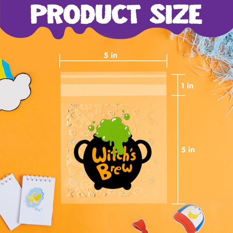Bolsas de celofán JOYIN 150 uds Halloween transparentes con cierre autoadhesivo a granel