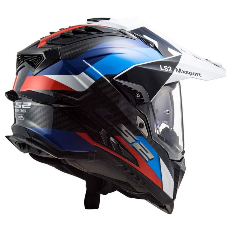 Casco LS2 Explorer Carbon Talla Mediana Frontier Negro Azul