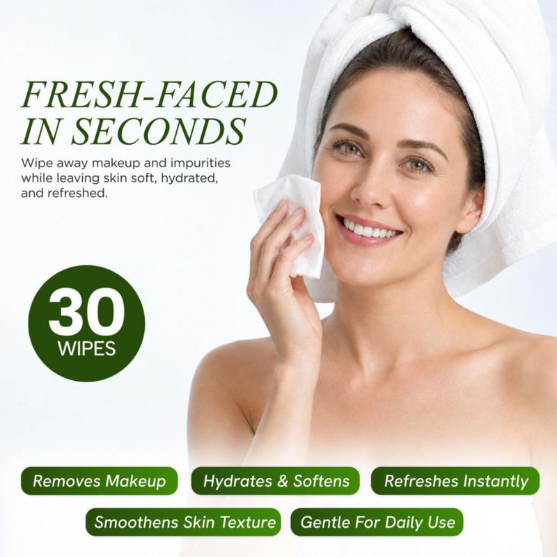 Toallitas Desmaquillantes Clear Beauty con Vitamina C y Pepino