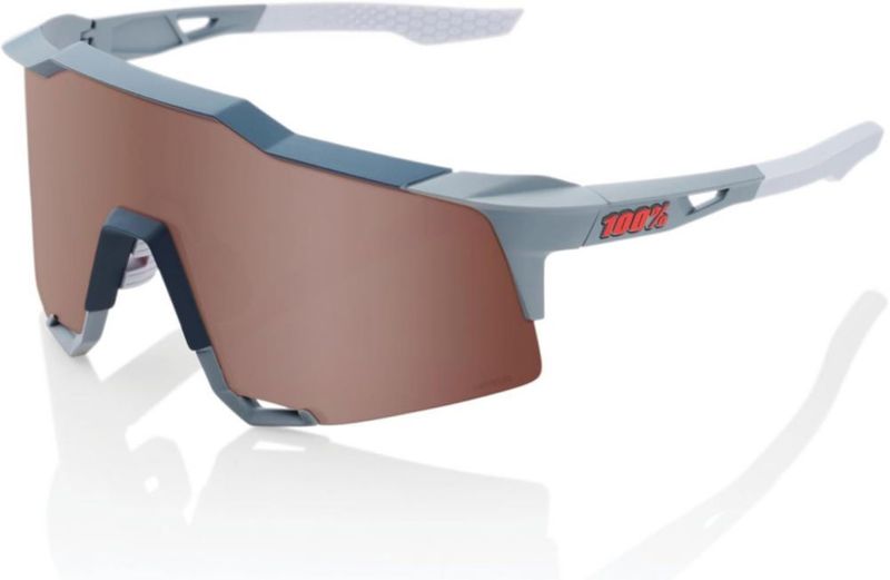 Gafas de sol 100% Speedcraft gris carmesí y plateado