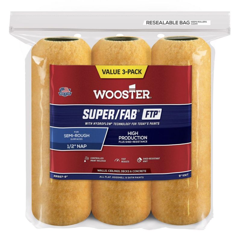 Funda para rodillo de pintura Wooster RR927-9 13 cm paquete de 3