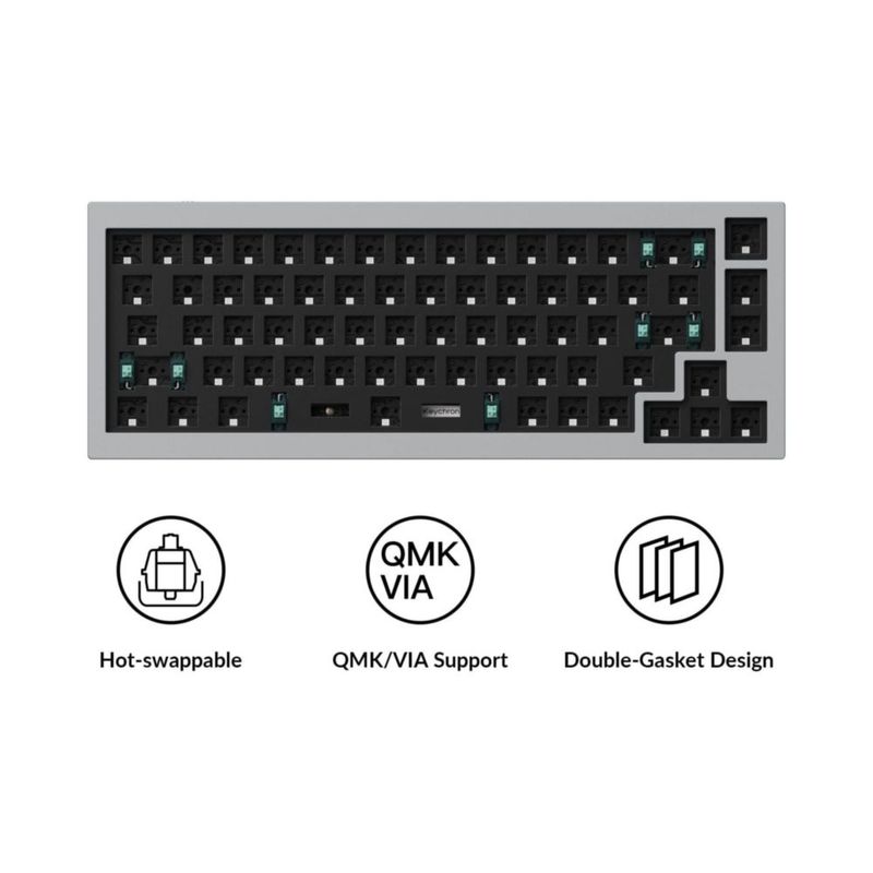 Teclado Keychron Q2 Barebone 65% gris