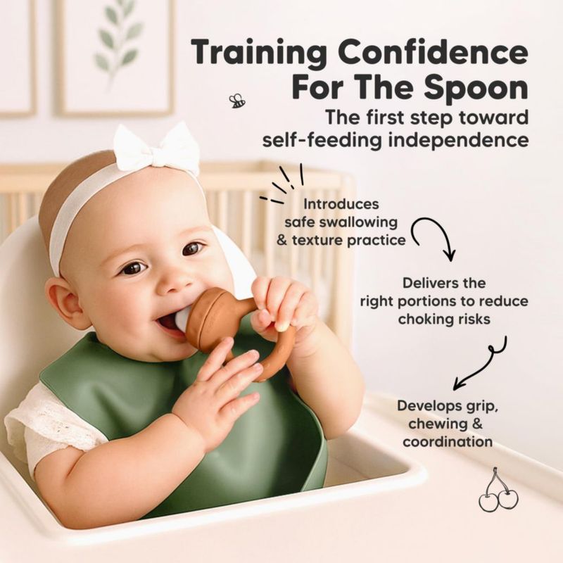 Alimentador de Frutas para Bebé KeaBabies 2 pzas Silicona Redwood