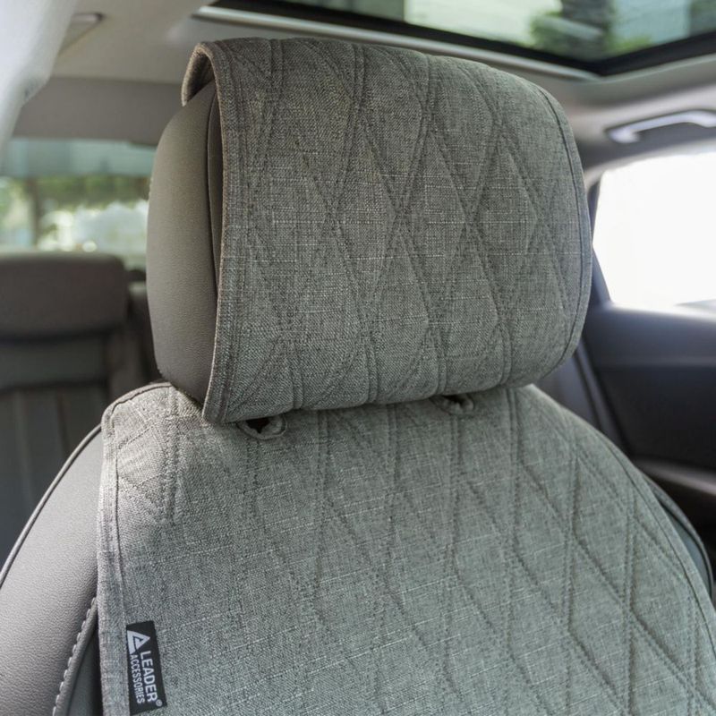 Fundas de Asiento Leader Accessories 2 piezas Gris sin Laterales