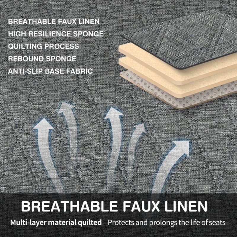 Fundas de Asiento Leader Accessories 2 piezas Gris sin Laterales