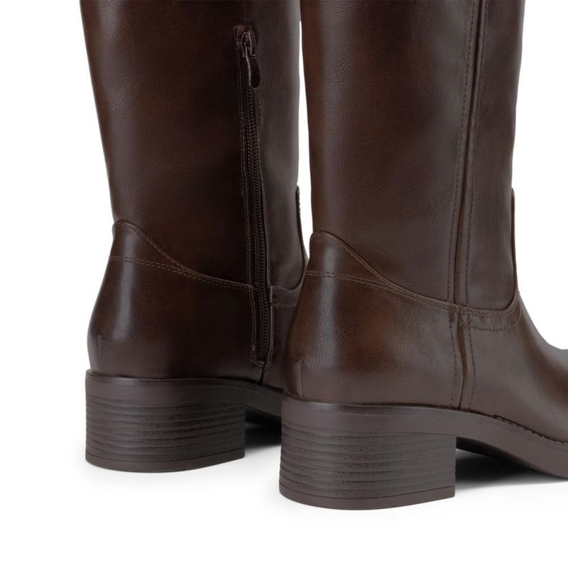 Botas altas Dream Pairs color amarillo y marrón oscuro talla 9