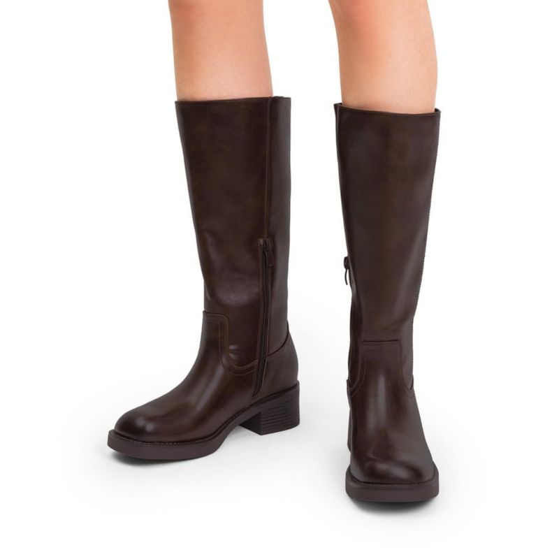 Botas altas Dream Pairs color amarillo y marrón oscuro talla 9