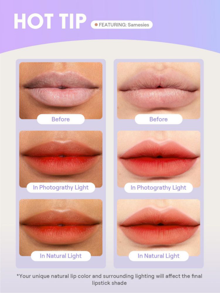 Tinte Labial SHEGLAM Peel Talk a prueba de transferencia Samesies