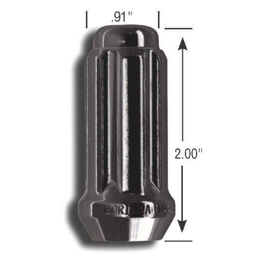 Tuerca de rueda GORILLA 14 mm x 15 Negro cromo tipo bellota