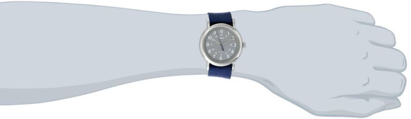 Reloj Timex Weekender Slip-Thru T2N891 unisex de nailon azul