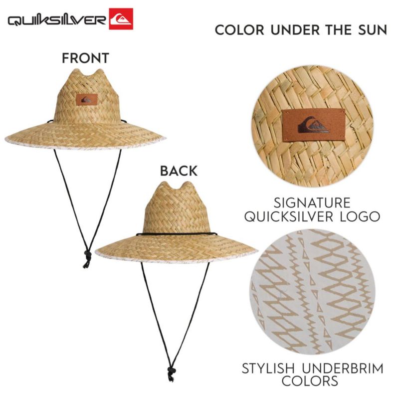 Sombrero Quiksilver Hombre Pequeña/Mediana Ala Ancha de Paja Sarga