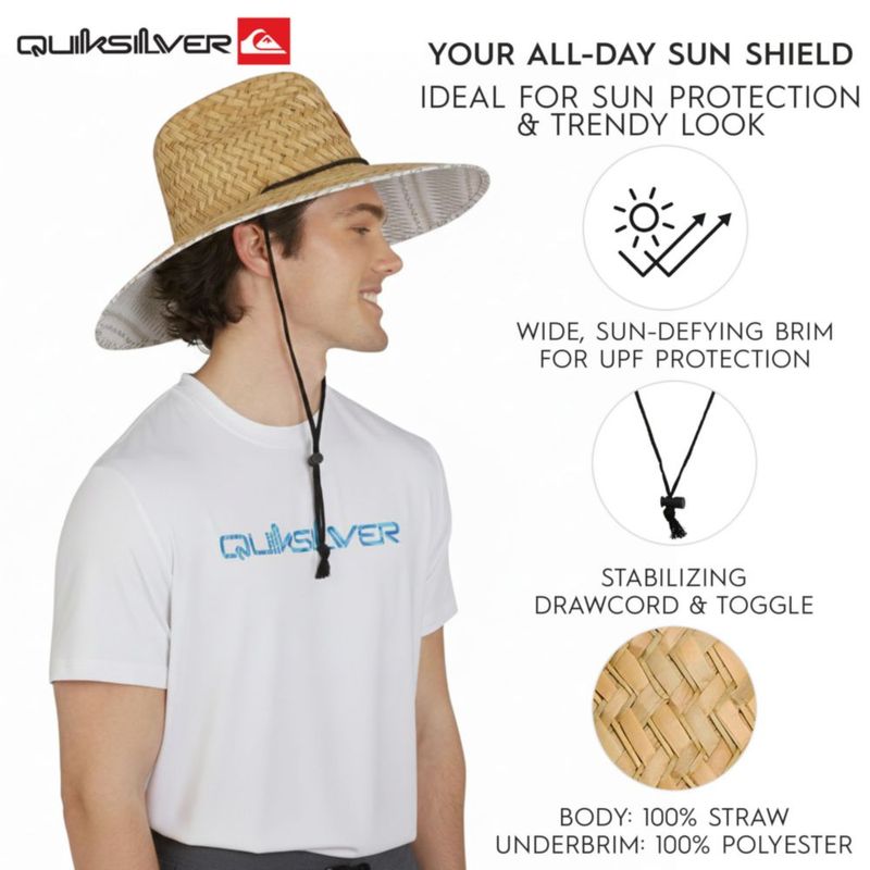 Sombrero Quiksilver Hombre Pequeña/Mediana Ala Ancha de Paja Sarga