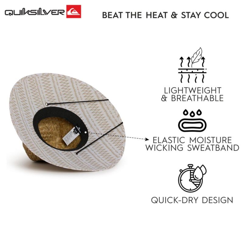 Sombrero Quiksilver Hombre Pequeña/Mediana Ala Ancha de Paja Sarga