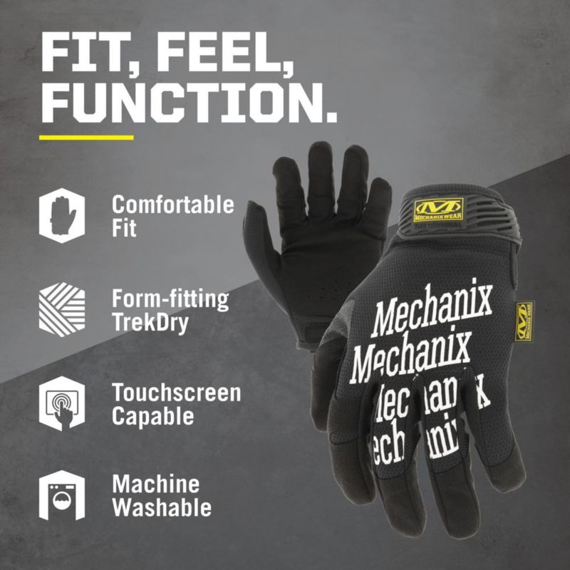 Guantes de trabajo Mechanix Wear para mujer talla grande color negro