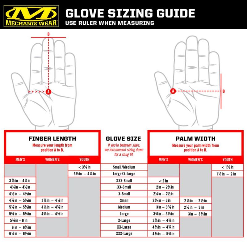 Guantes de trabajo Mechanix Wear para mujer talla grande color negro