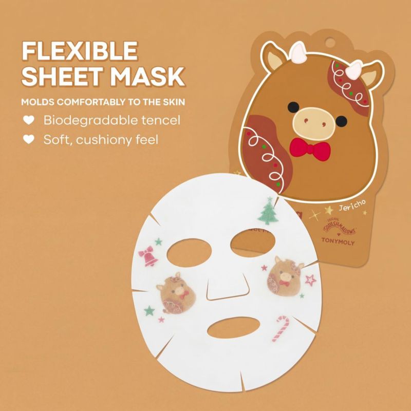 Mascarilla facial coreana TONYMOLY Squishmallows x Jericho Jengibre + Miel 21 g