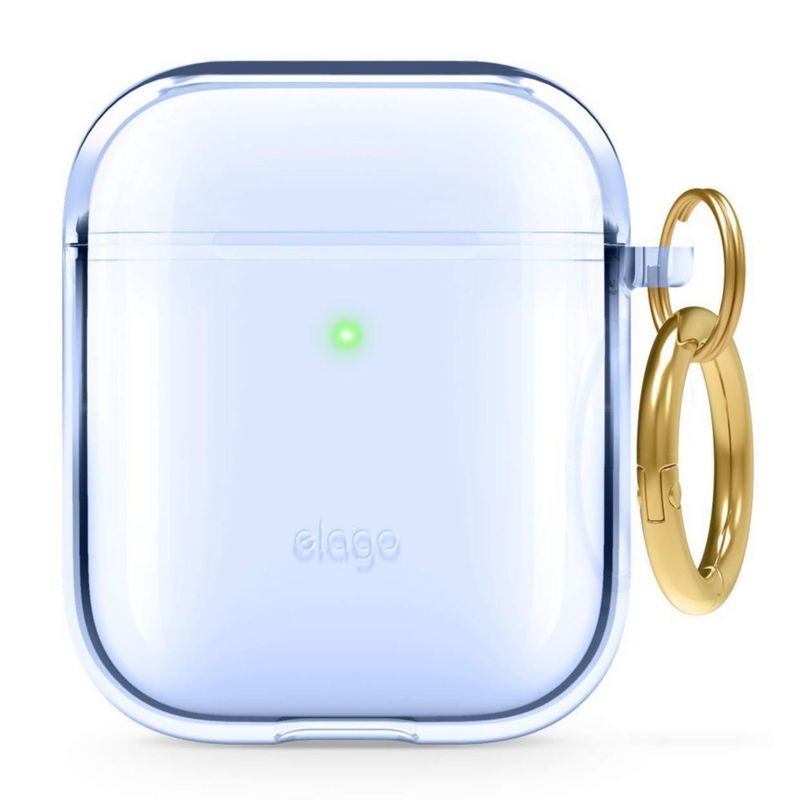 Estuche transparente elago para AirPods 1 y 2 con llavero