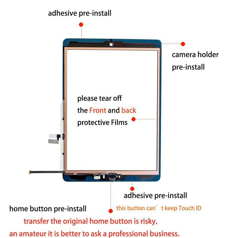 Pantalla de repuesto A-MIND para iPad 9 de 102" (2021) blanco