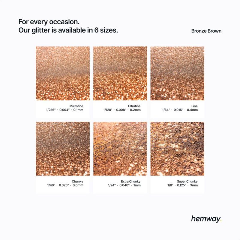 Purpurina Hemway 500 g Bronce Marrón para Resina Epoxi